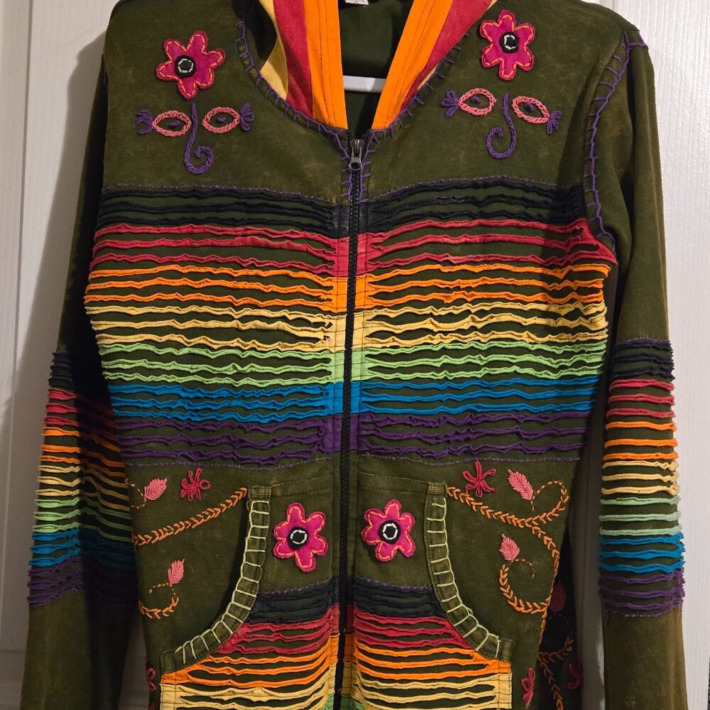 Nepal Handmade Boho Hoodie